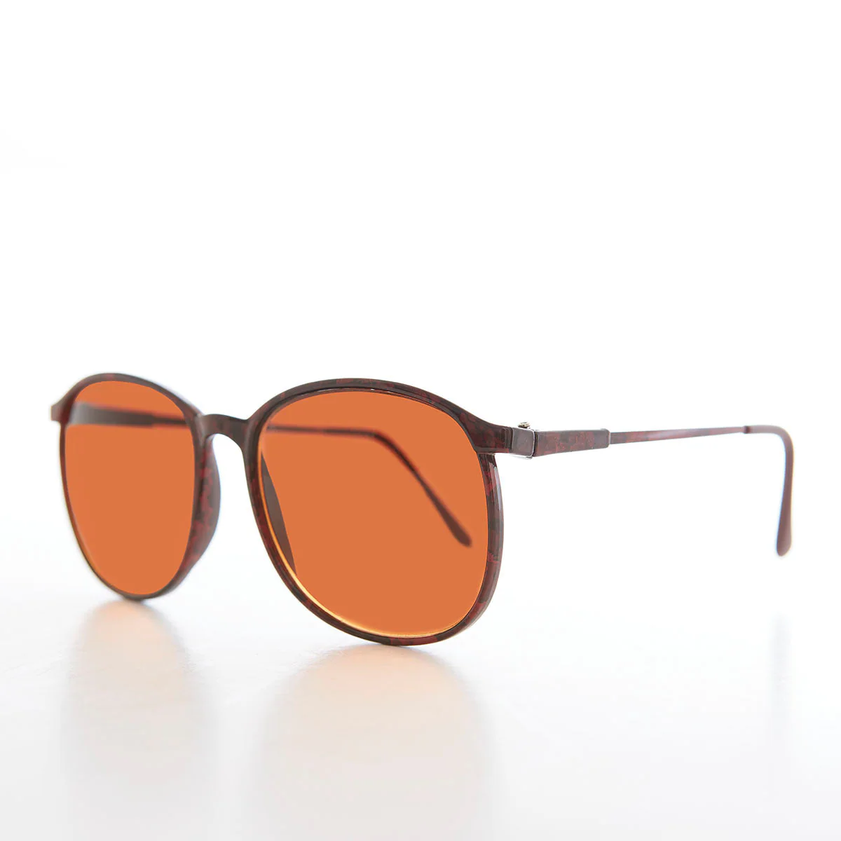 Round Preppy Sunglasses with Amber Lens - Jordy - Image 2
