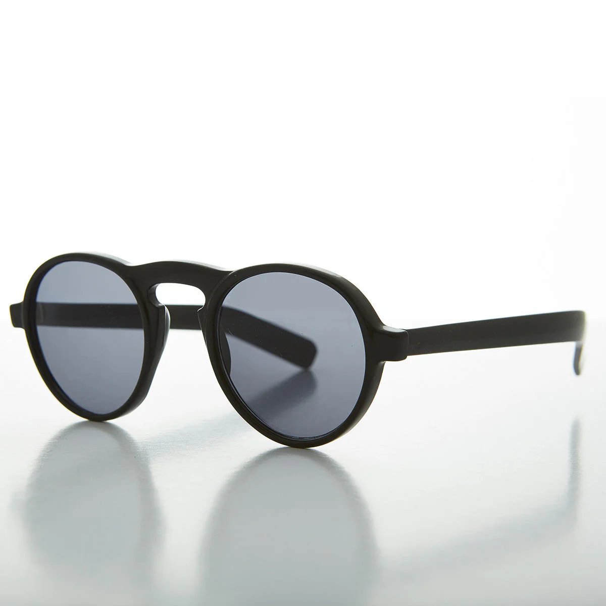 Round Retro Edwardian Biker Vintage Sunglass - Miami - Image 2