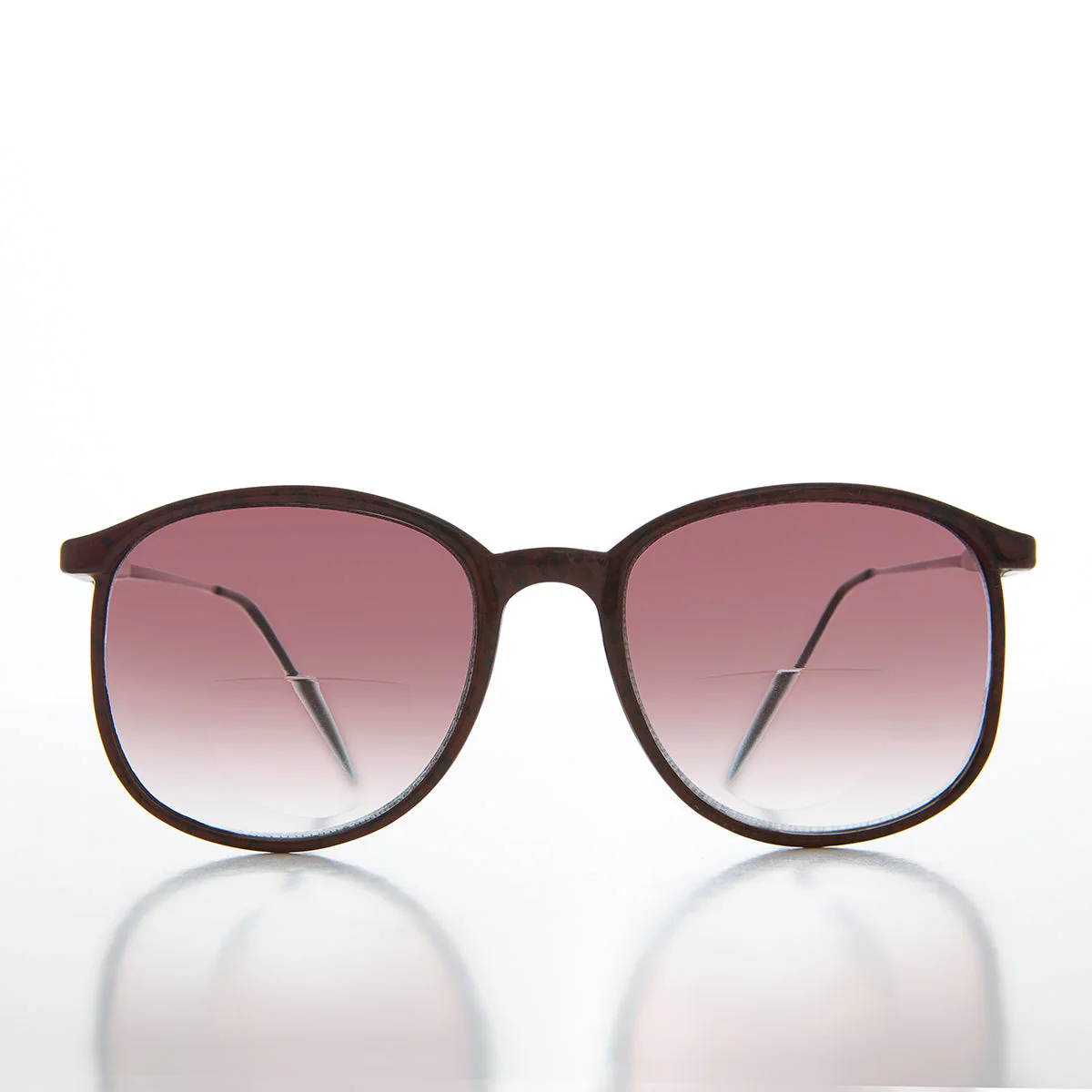 Round Retro Nerdy Bifocal Rose Lens Sunglass - Joss