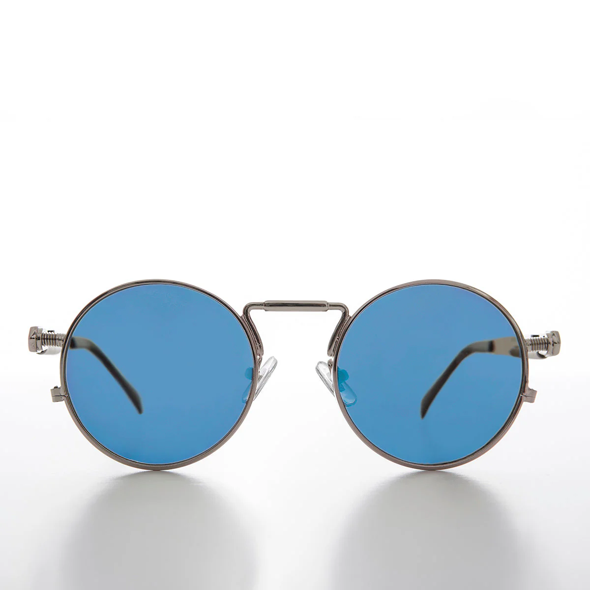 Round Silver Goth Steampunk Sunglass - Ivan 1 - Image 5