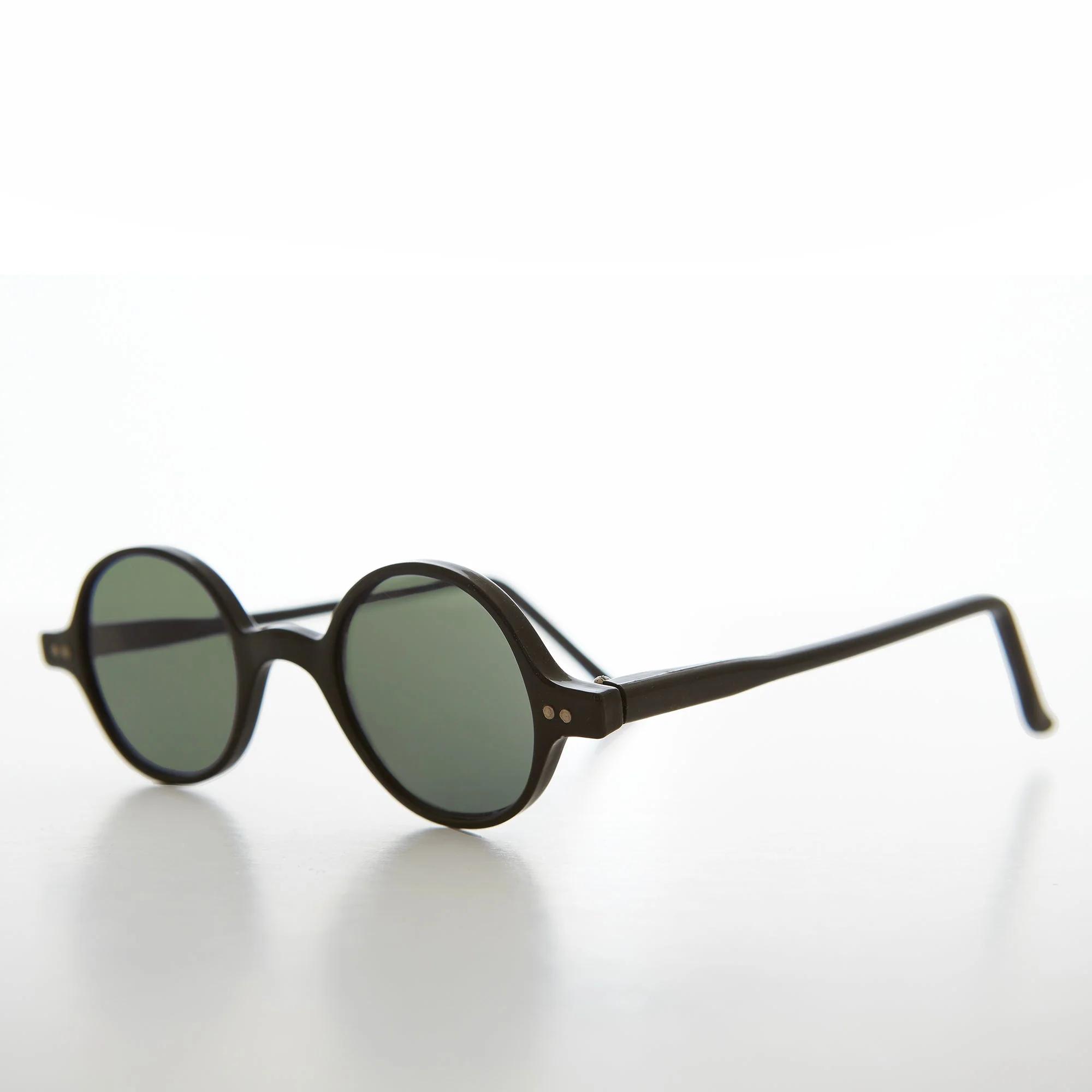Round Small Spectacle Vintage Sunglasses - Cullen - Image 2
