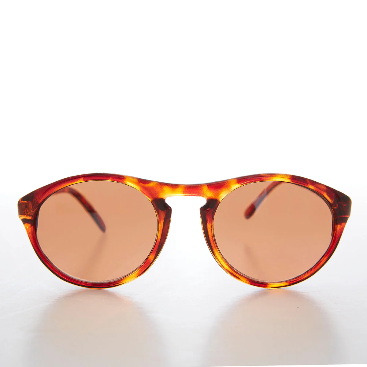 Round Sporty Vintage Sunglass With Copper Lens - Sinclair - Image 3