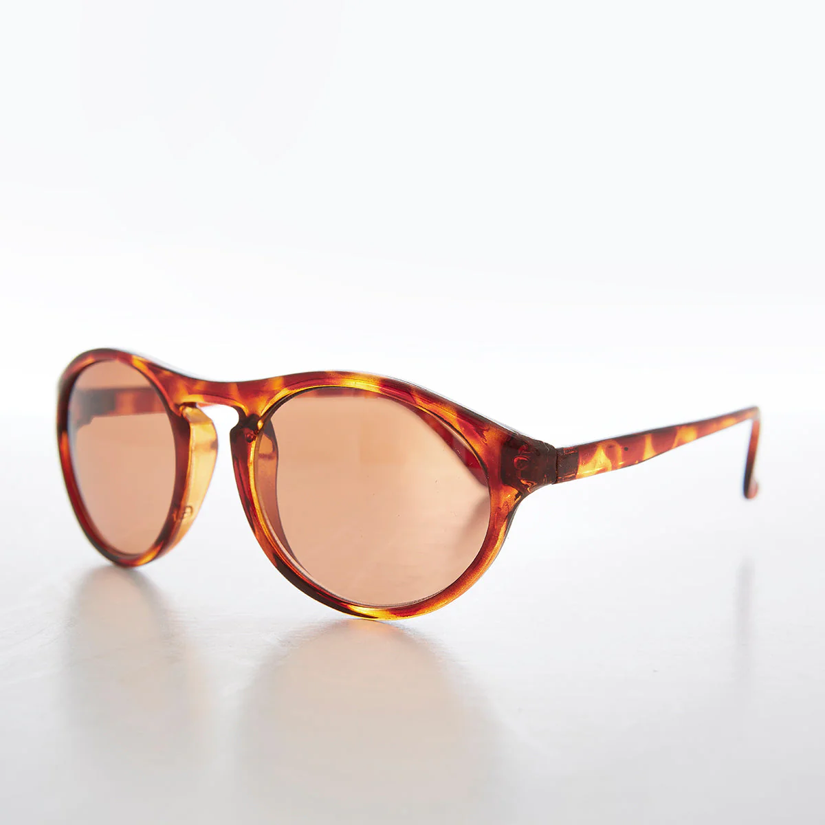 Round Sporty Vintage Sunglass With Copper Lens - Sinclair - Image 4
