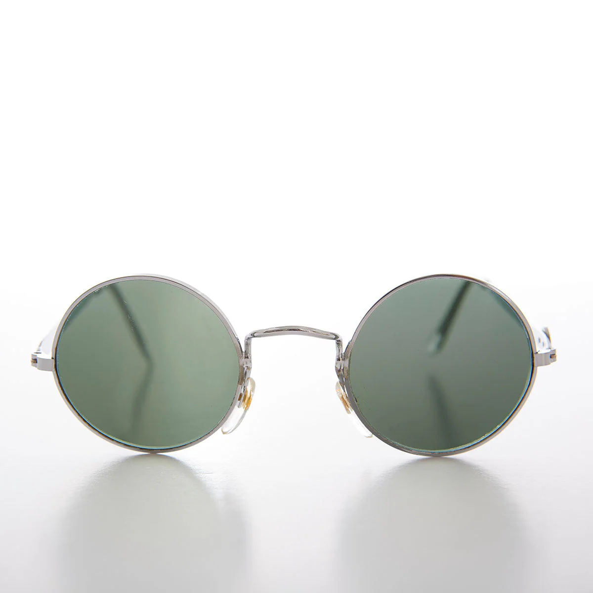 Round Sunglass with Peace Sign and Glass Lens - Arrow - Image 6
