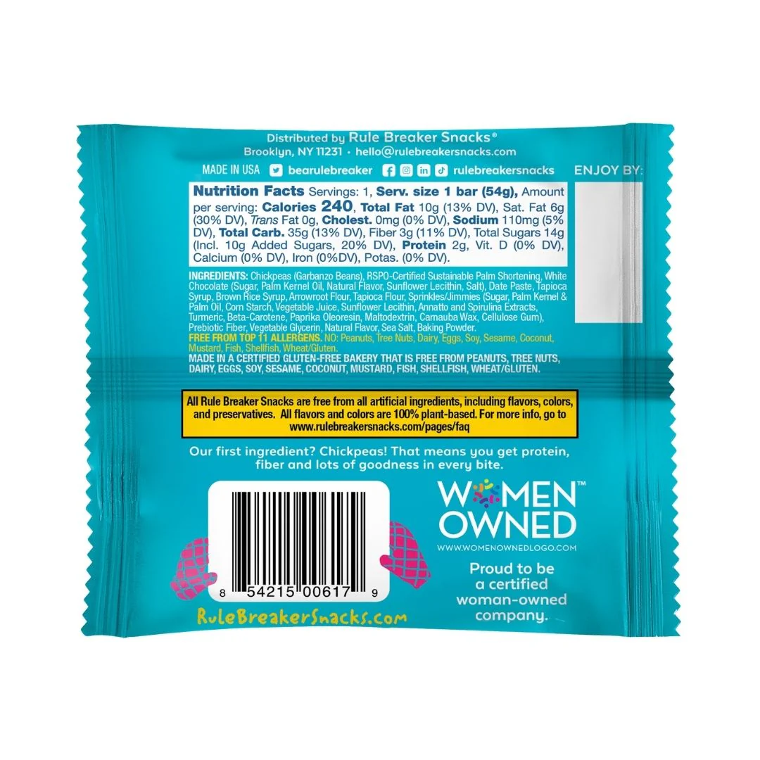 Rule Breakers Birthday Cake Blondies, Gluten Free Packs - 12 Packs - Image 3