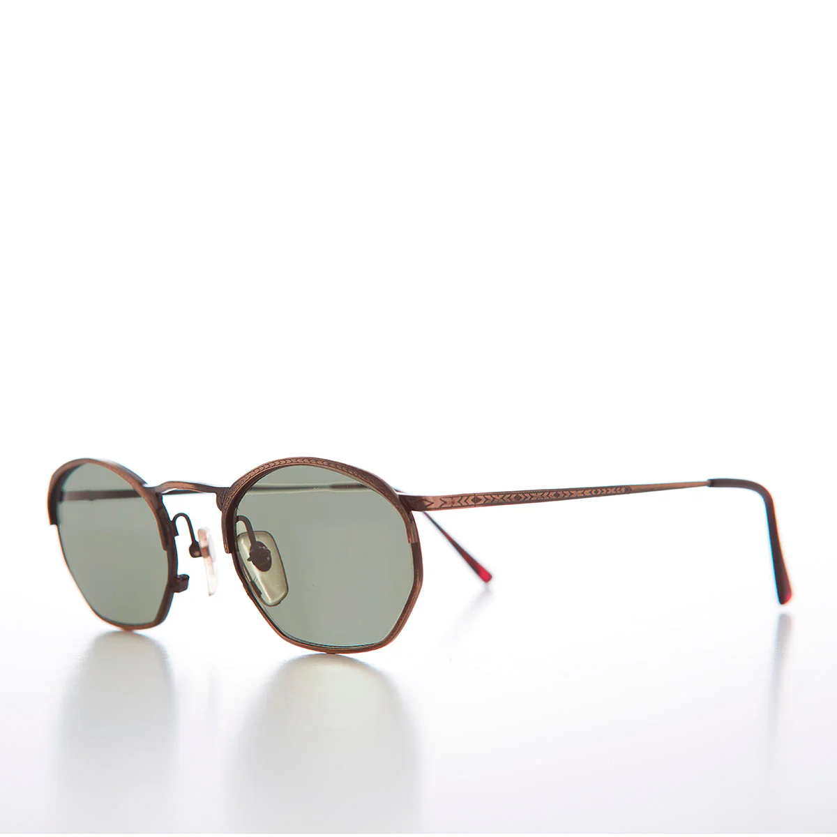 Semi Octagon Unisex Metal Vintage Sunglass - Onas - Image 10