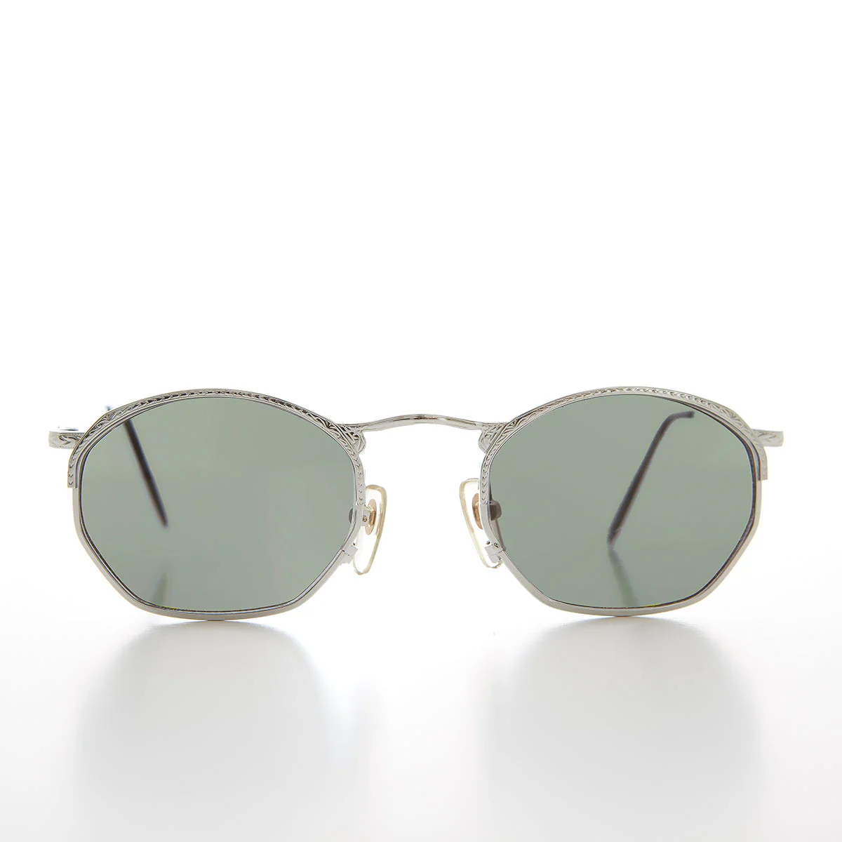 Semi Octagon Unisex Metal Vintage Sunglass - Onas - Image 3