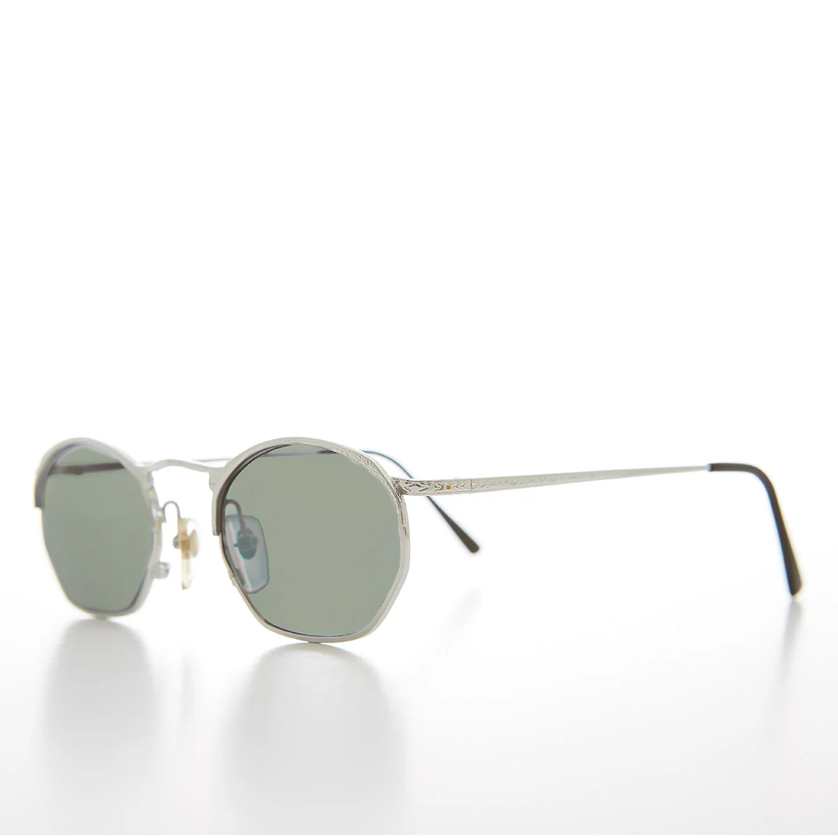 Semi Octagon Unisex Metal Vintage Sunglass - Onas - Image 4