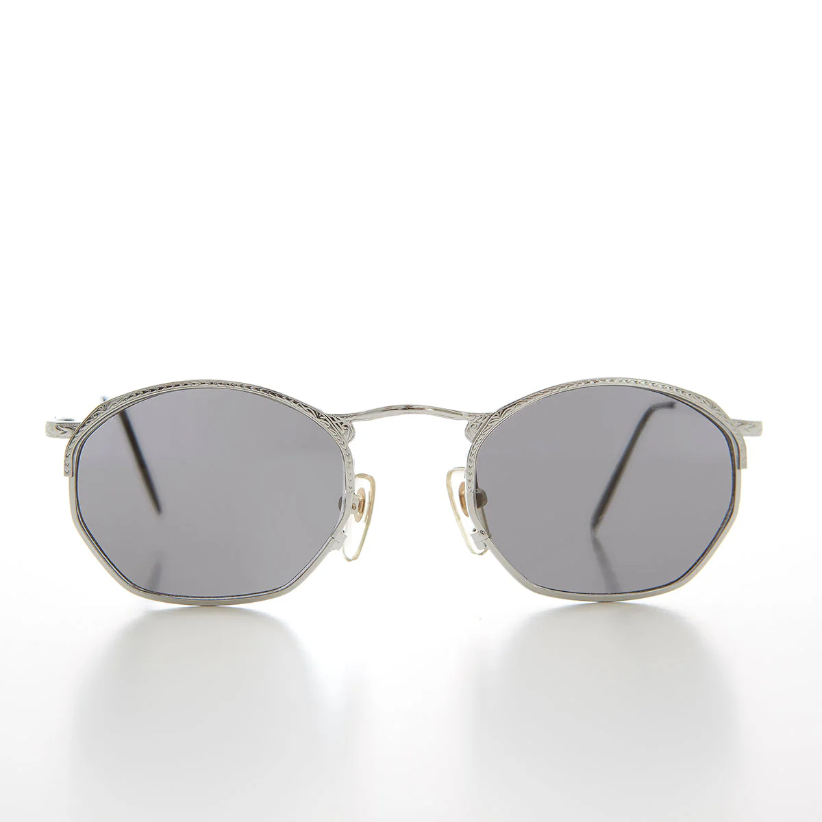 Semi Octagon Unisex Metal Vintage Sunglass - Onas - Image 5
