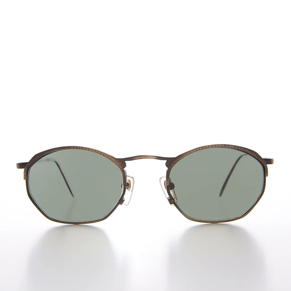 Semi Octagon Unisex Metal Vintage Sunglass - Onas - Image 7