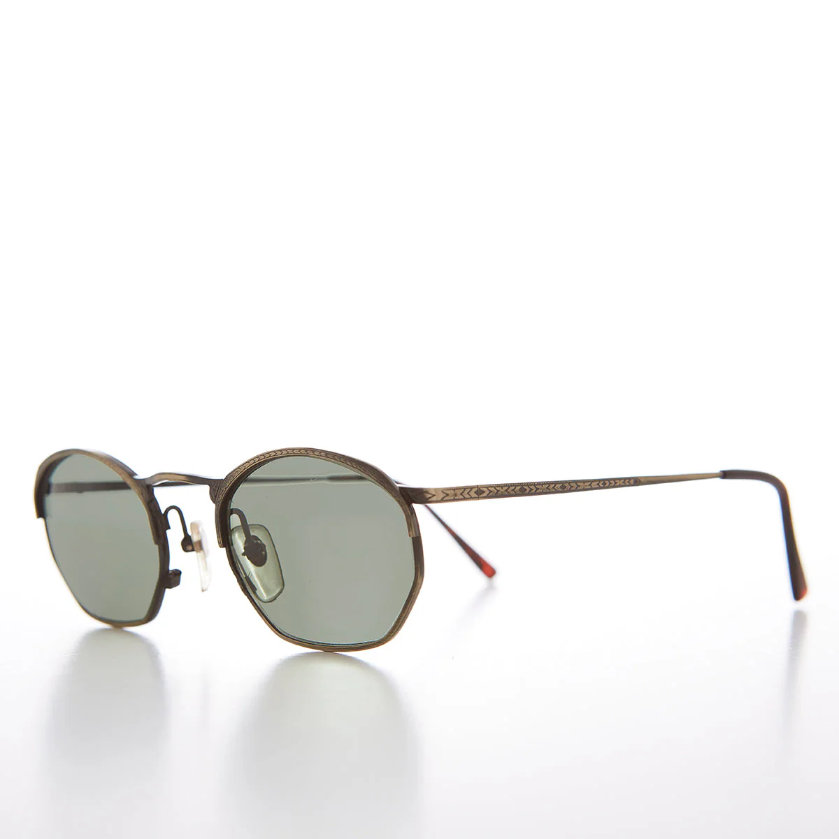 Semi Octagon Unisex Metal Vintage Sunglass - Onas - Image 8