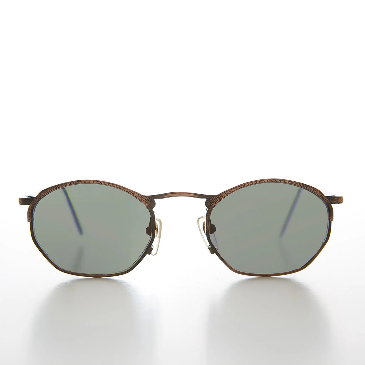Semi Octagon Unisex Metal Vintage Sunglass - Onas - Image 9