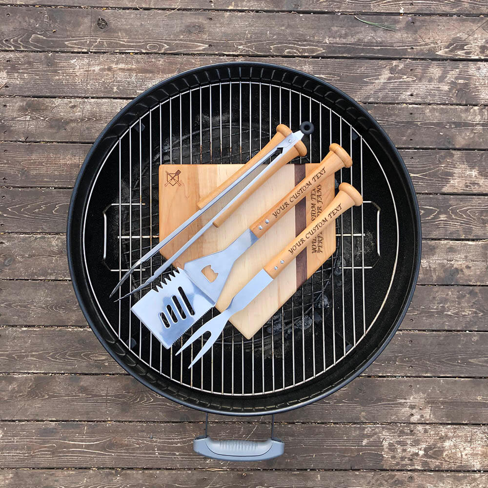 "Silver Slugger" Grill Set with Customized Handles - Image 4