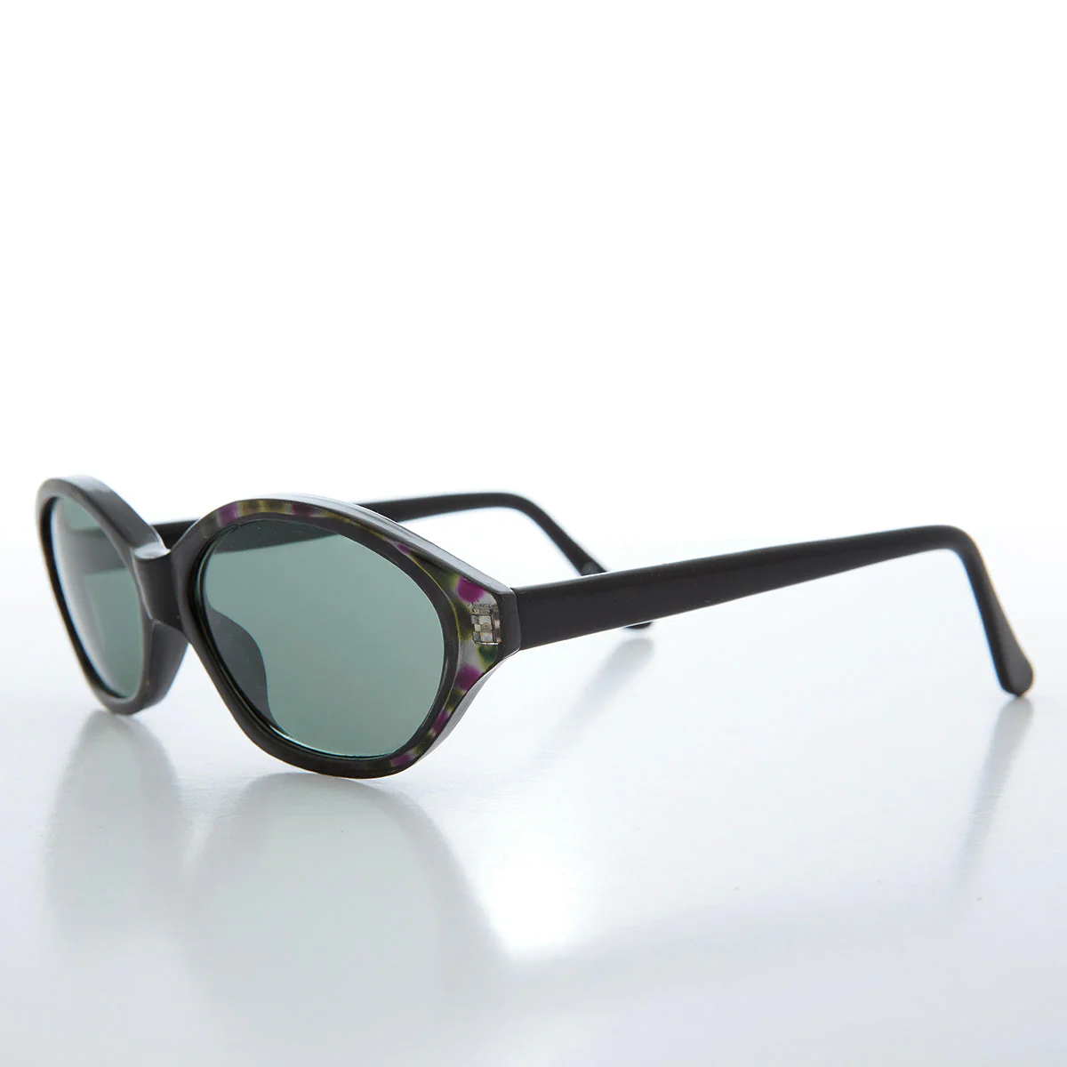 Slim Black Cat Eye Vintage Sunglasses - Zelda - Image 2