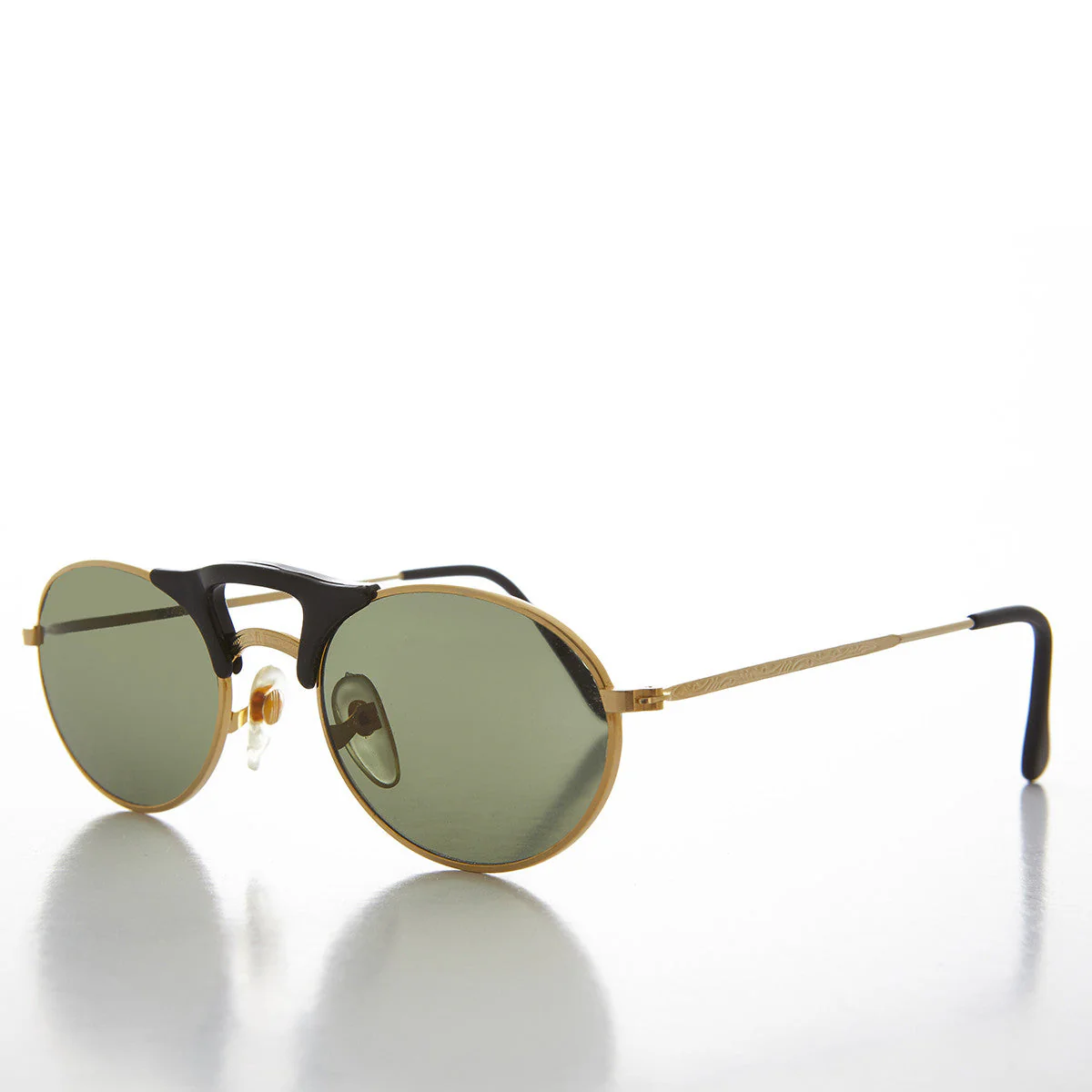 Small Oval Combination Frame Vintage Sunglasses -  Orpheus - Image 2