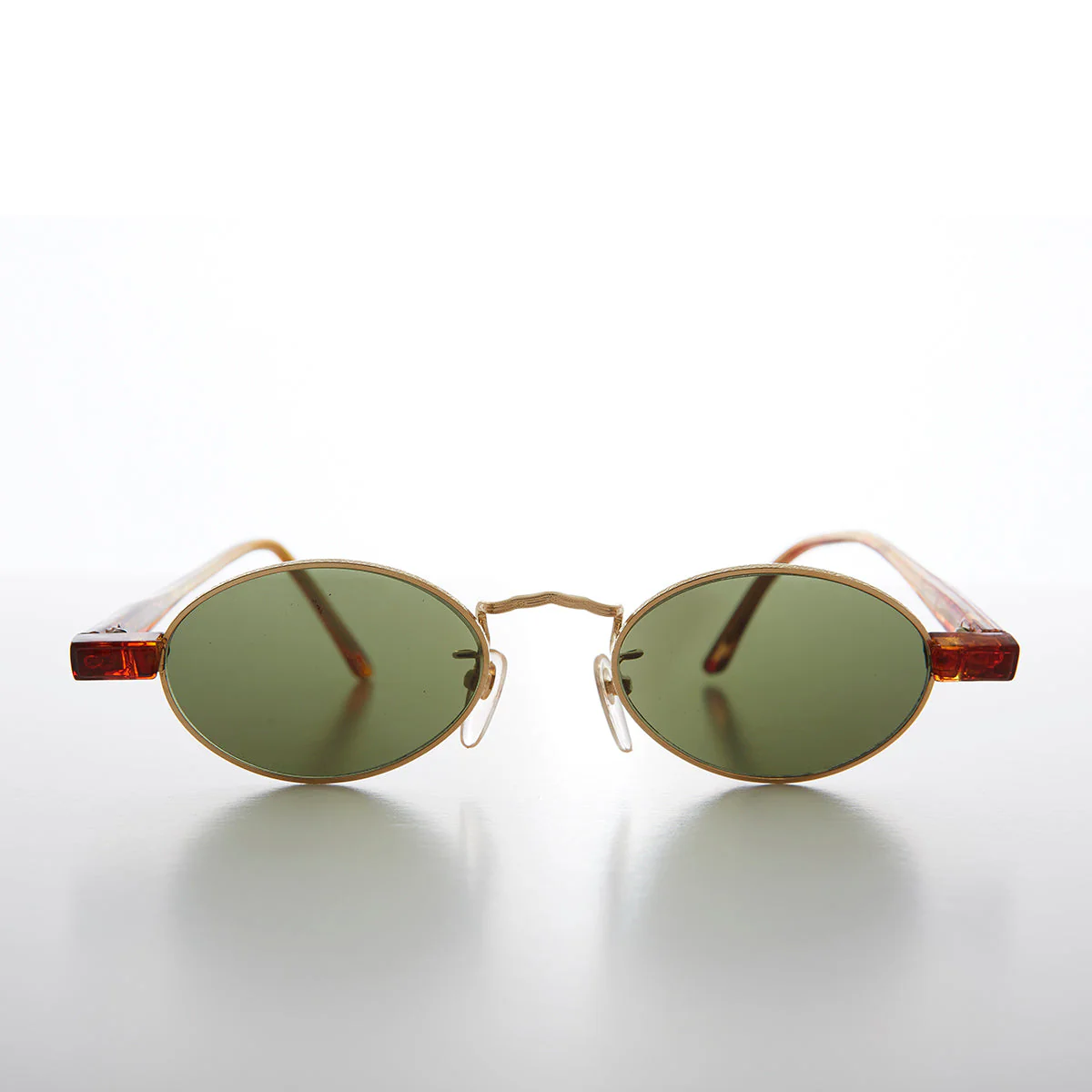 Small Oval Spectacle Style Vintage Sunglasses - Larkin