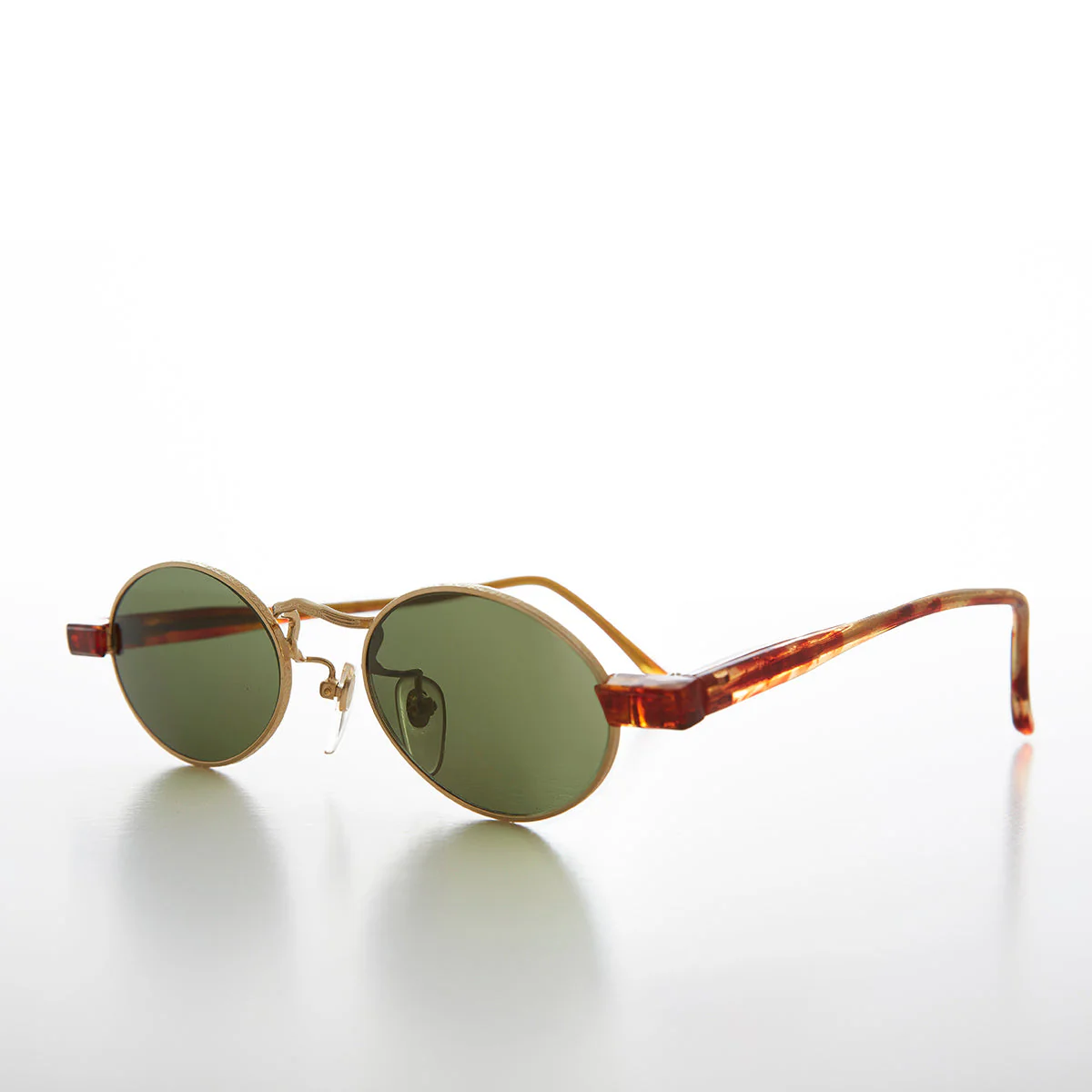 Small Oval Spectacle Style Vintage Sunglasses - Larkin - Image 2
