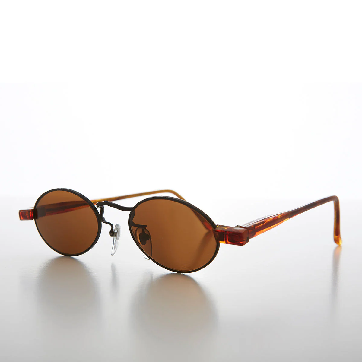 Small Oval Spectacle Style Vintage Sunglasses - Larkin - Image 4