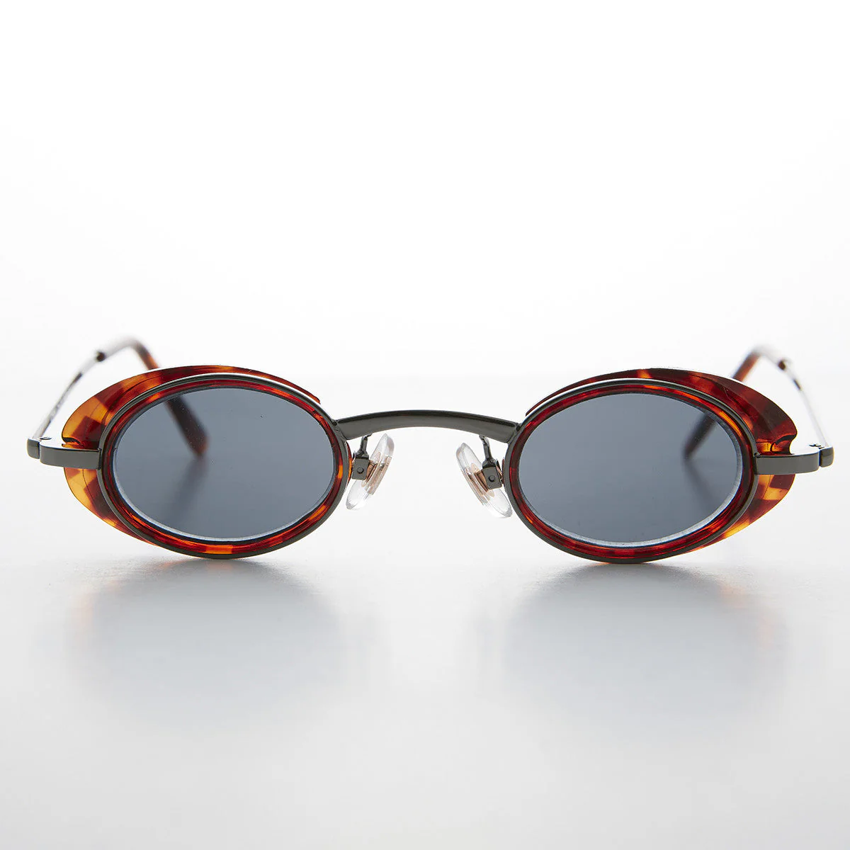 Small Oval Steampunk Spectacle Sunglass - Marty - Image 2