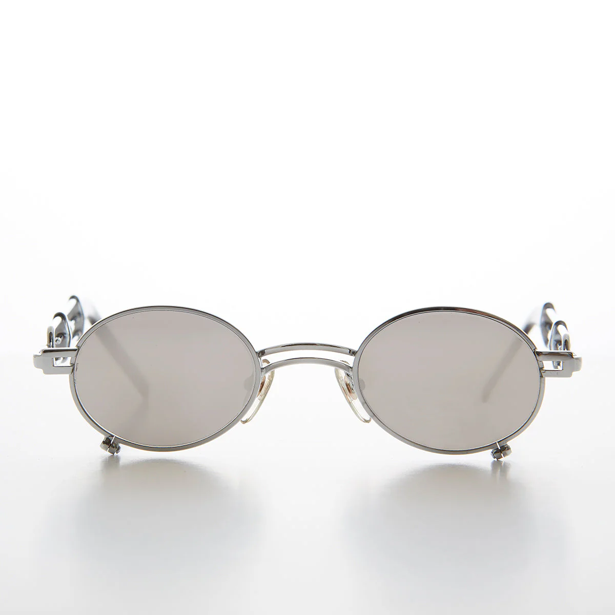 Small Oval Steampunk Vintage Sunglass  - Darius - Image 2