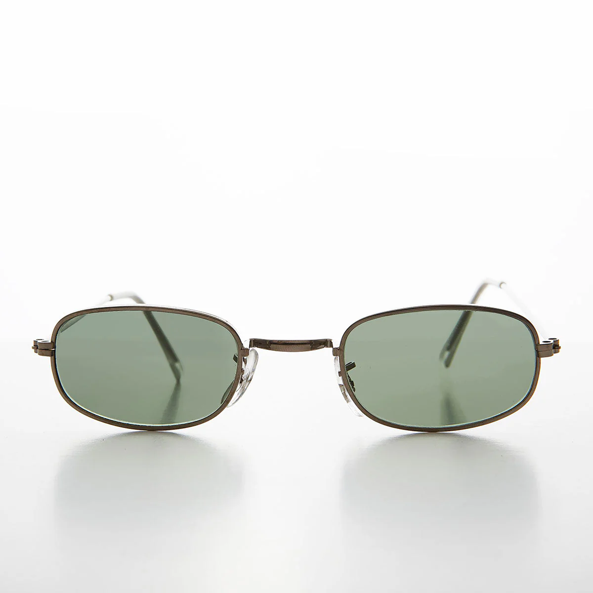 Rectangular Frame 90s Vintage Sunglass with Glass Lens - Declan - Image 2