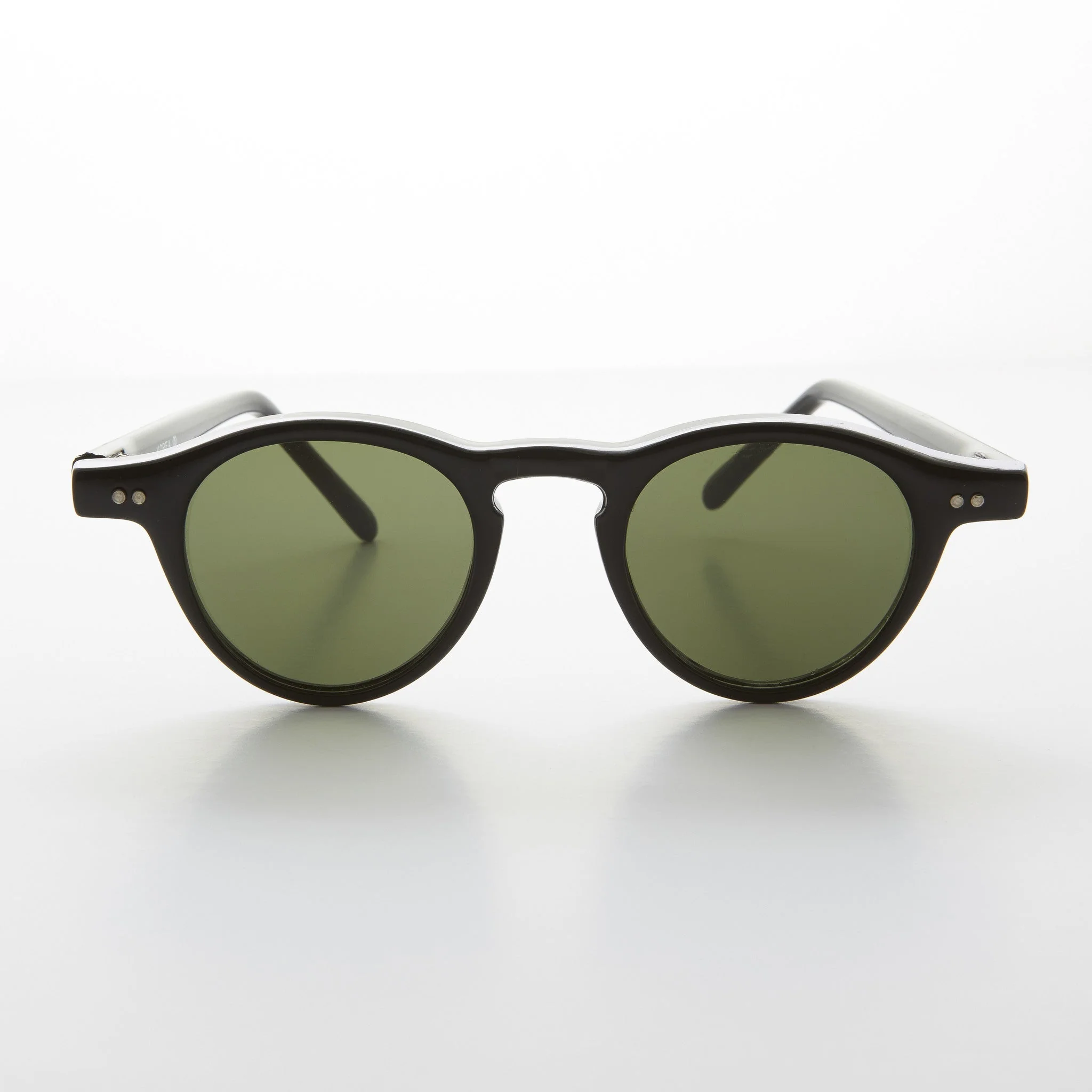 Small Round Dapper Pantos Vintage Sunglass  - Rodgers