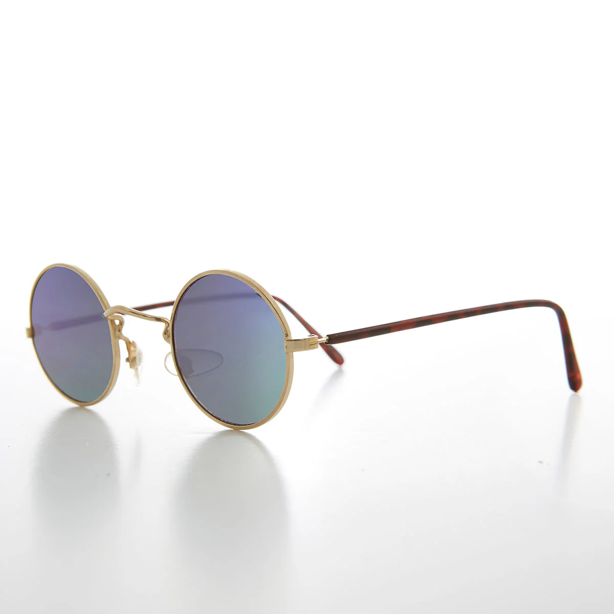 Small Round Hippy Mirror Lens Vintage Sunglass - Cana - Image 3