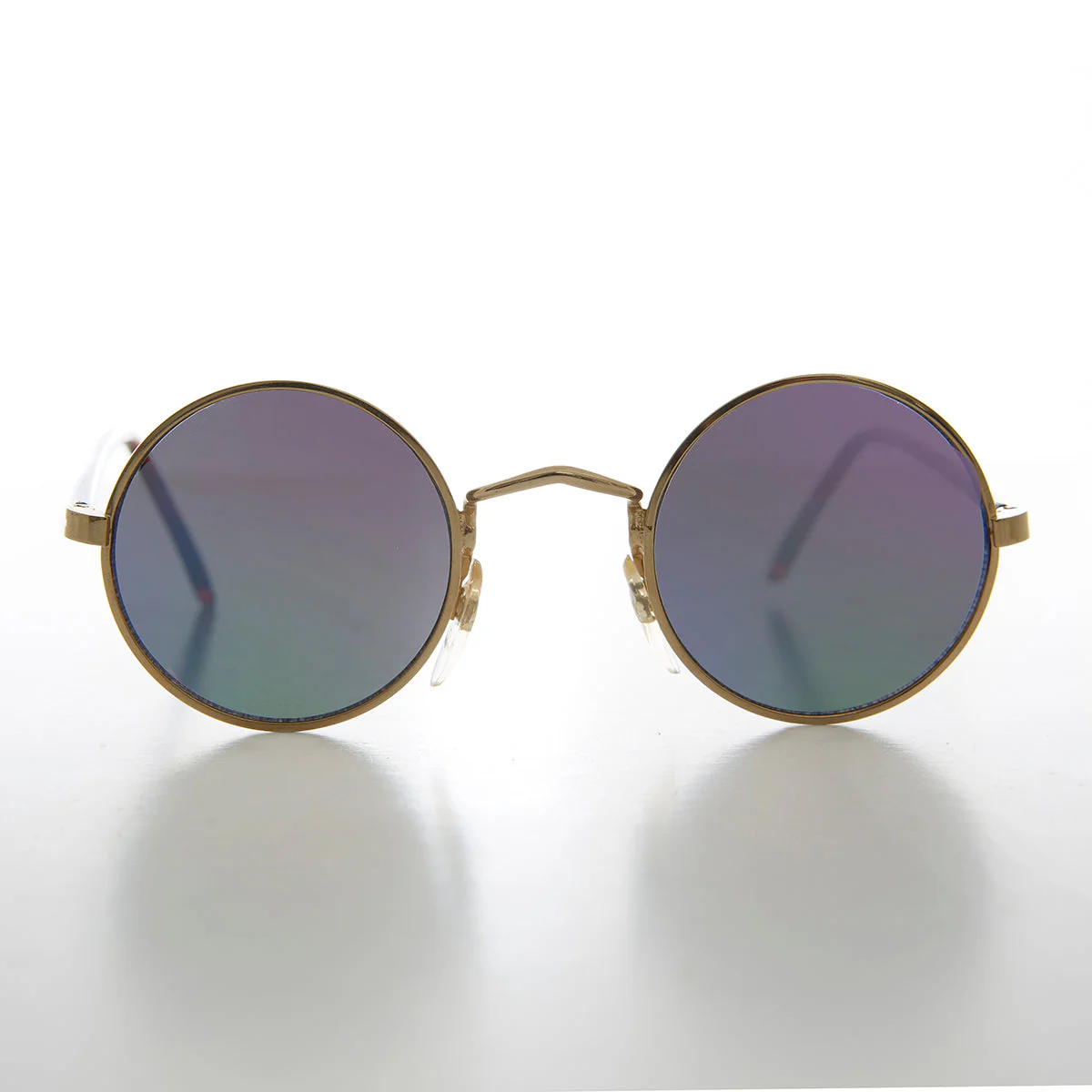 Small Round Hippy Mirror Lens Vintage Sunglass - Cana - Image 4