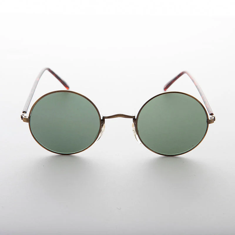 Small Round Hippy Sunglass with Real Glass Lens - Roma - Image 2