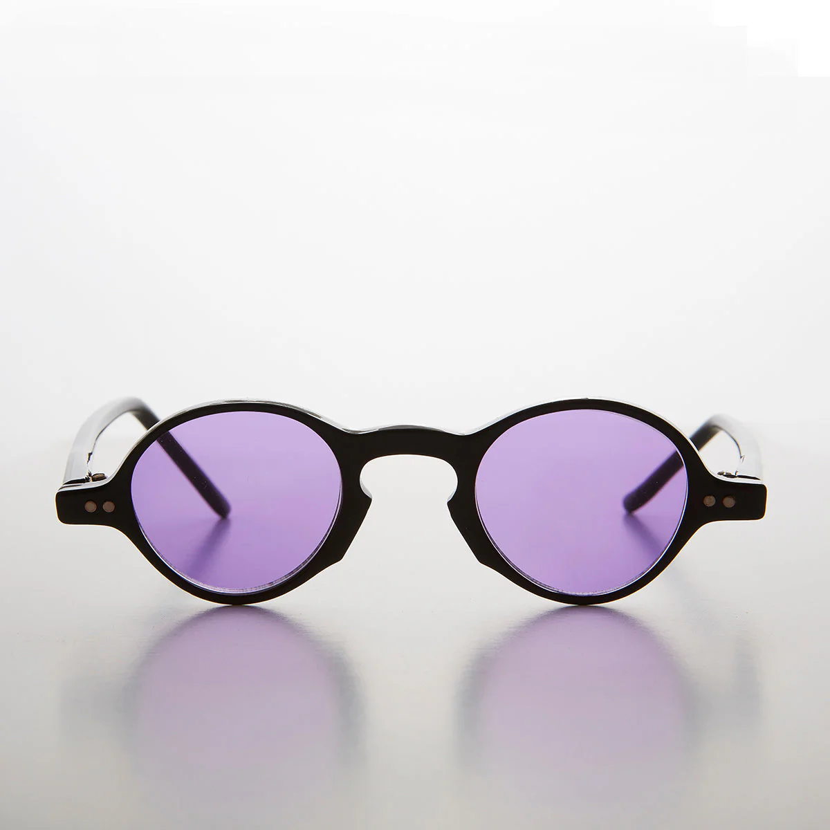 Small Spectacle Sunglass with Color Tinted Lens - Augie