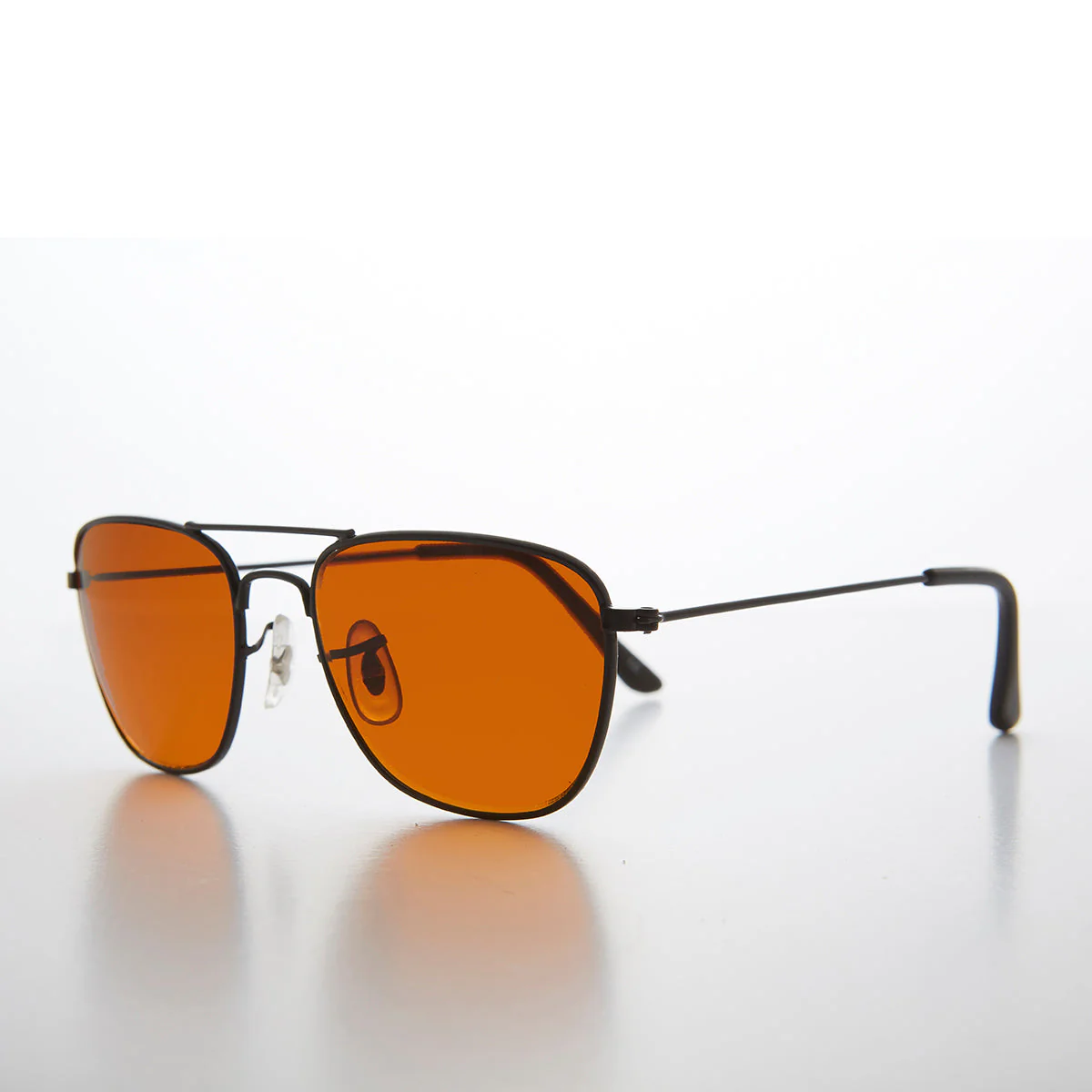 Small Square Amber Colored Lens Aviator - Areo - Image 4