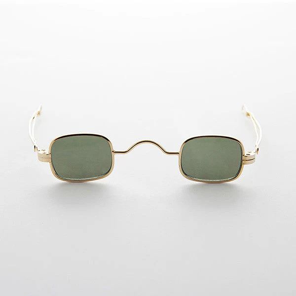 Small Square Spectacle Sunglass with Sliding Adjustable Temples