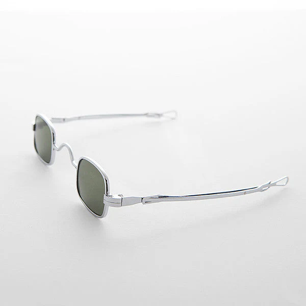 Small Square Spectacle Sunglass with Sliding Adjustable Temples - Image 5
