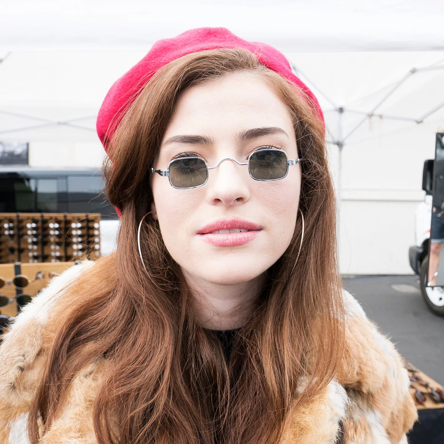 Small Square Spectacle Sunglass with Sliding Adjustable Temples - Image 7