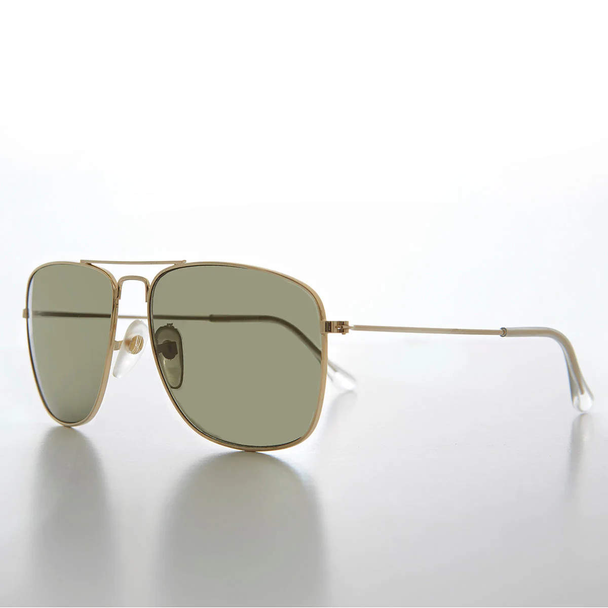 Square 58mm Metal Aviator Sunglasses - Santos - Image 2