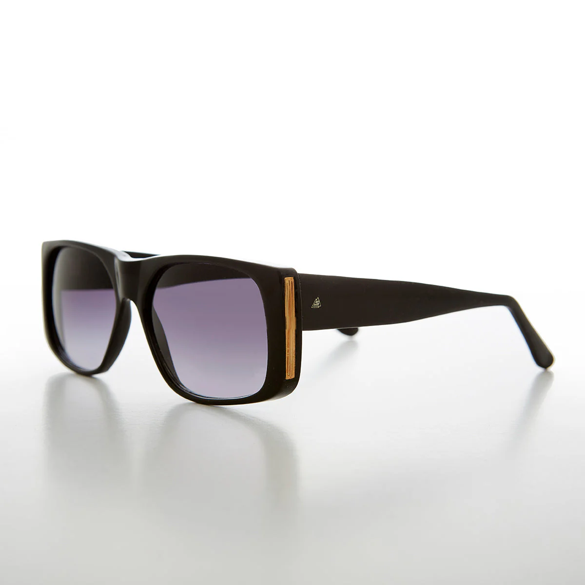 Square Block Sunglass with Gold Rim Accents  - Efren - Image 2
