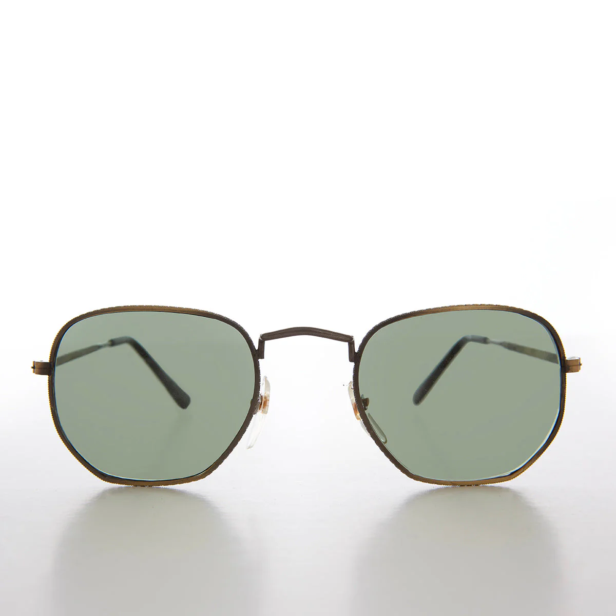 Square Metal Sunglasses with Glass Lenses - Mika - Image 5