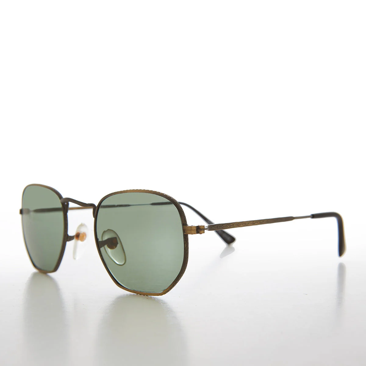 Square Metal Sunglasses with Glass Lenses - Mika - Image 6