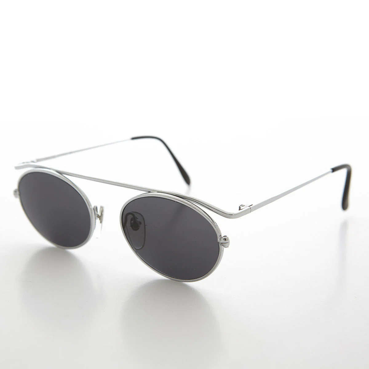 Steampunk 90s Metal Aviator Vintage Sunglass - Raven