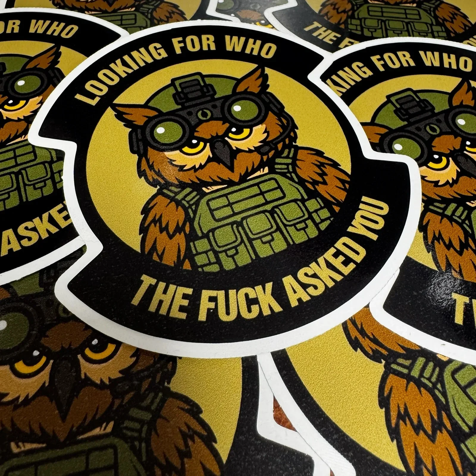 Tactical Owl - Looking For WHO The Fuck Asked You - 3.75" Sticker - Image 2