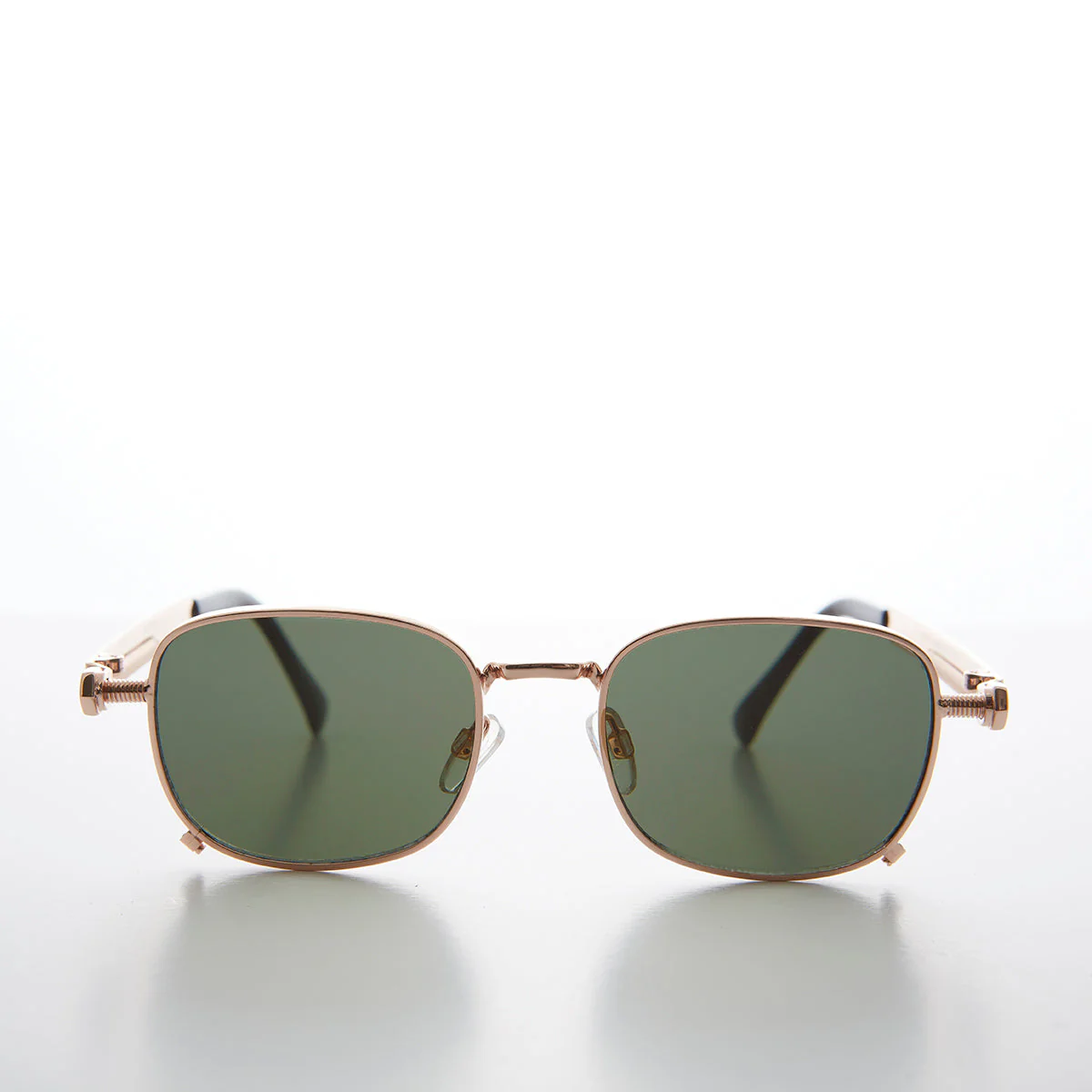 Tailored Steampunk Gold Sunglass with Industrial Temples - Tyga 1 - Image 2