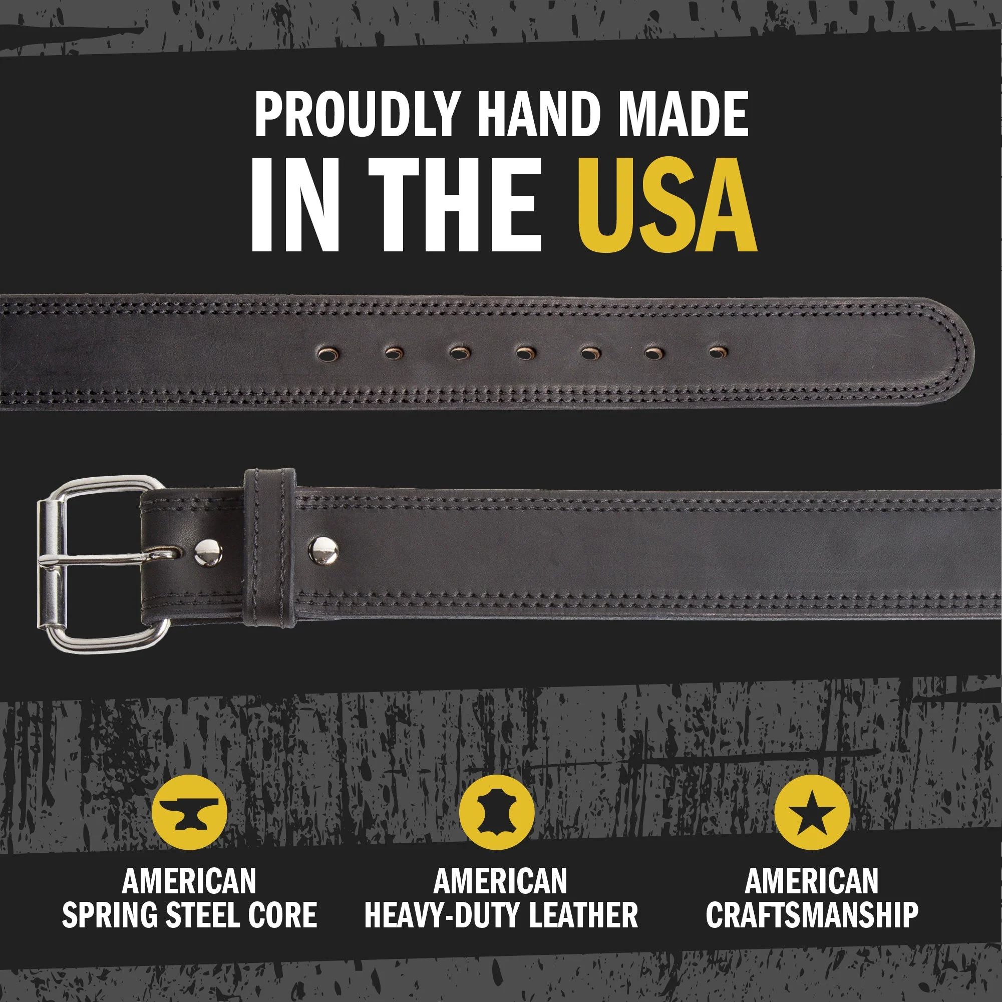 The Colossal Concealed Carry CCW Gun Belt - Black - 1 3/4 inch - Made in USA - Lifetime Warranty - Image 4