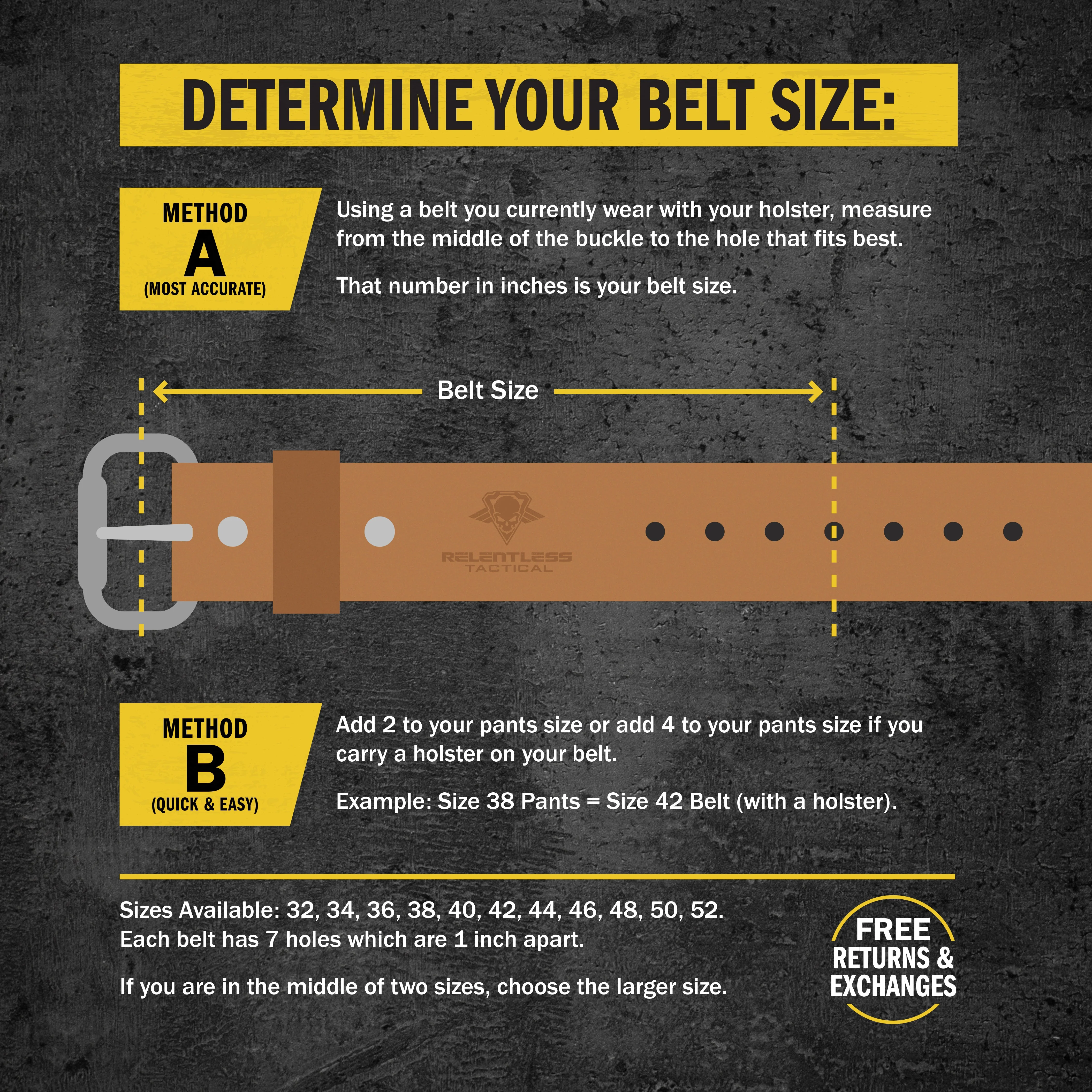 The Ultimate Steel Core Leather Gun Belt | Made in USA | 1 1/4" Steel Reinforced Heavy Duty Concealed Carry Belt | Full Grain Leather CCW Gun Belt For Men | 1.25 inch Gun Belts for Men - Image 4