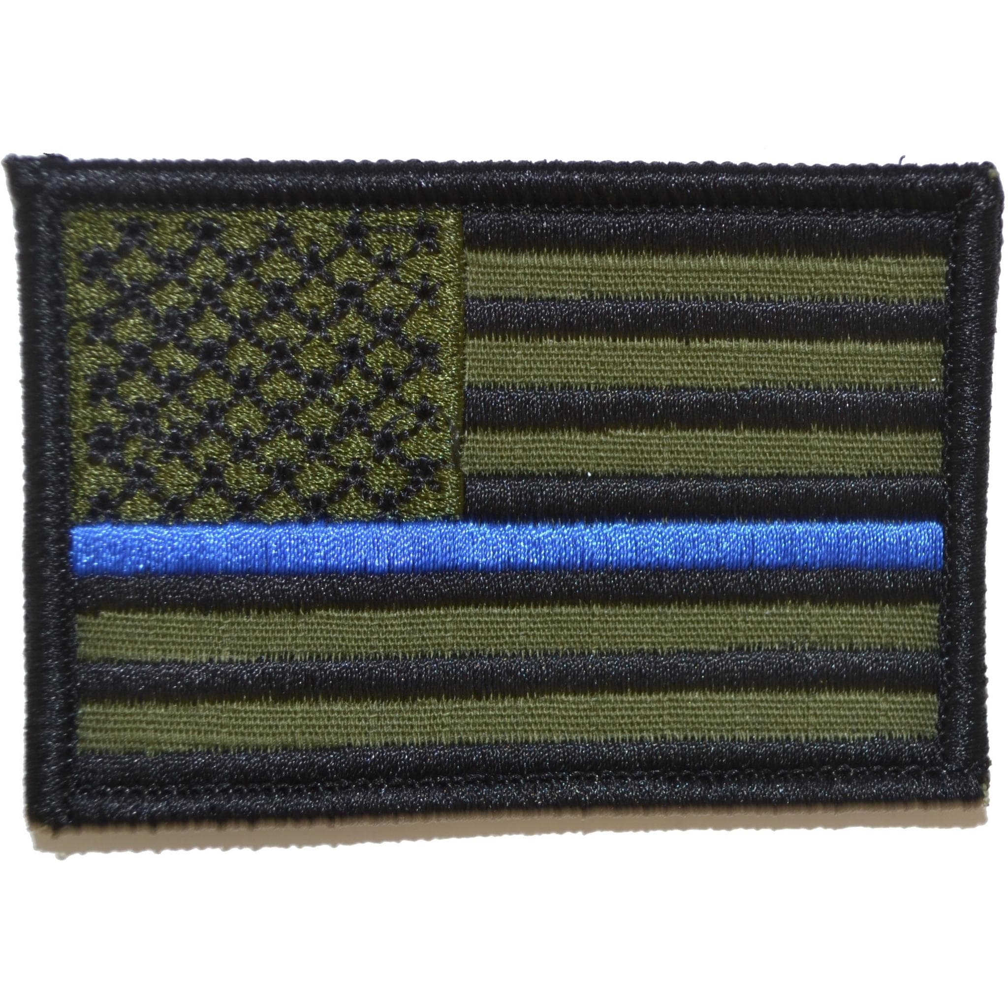 Thin Blue Line US Flag - 2x3 Hat Patch - Image 3