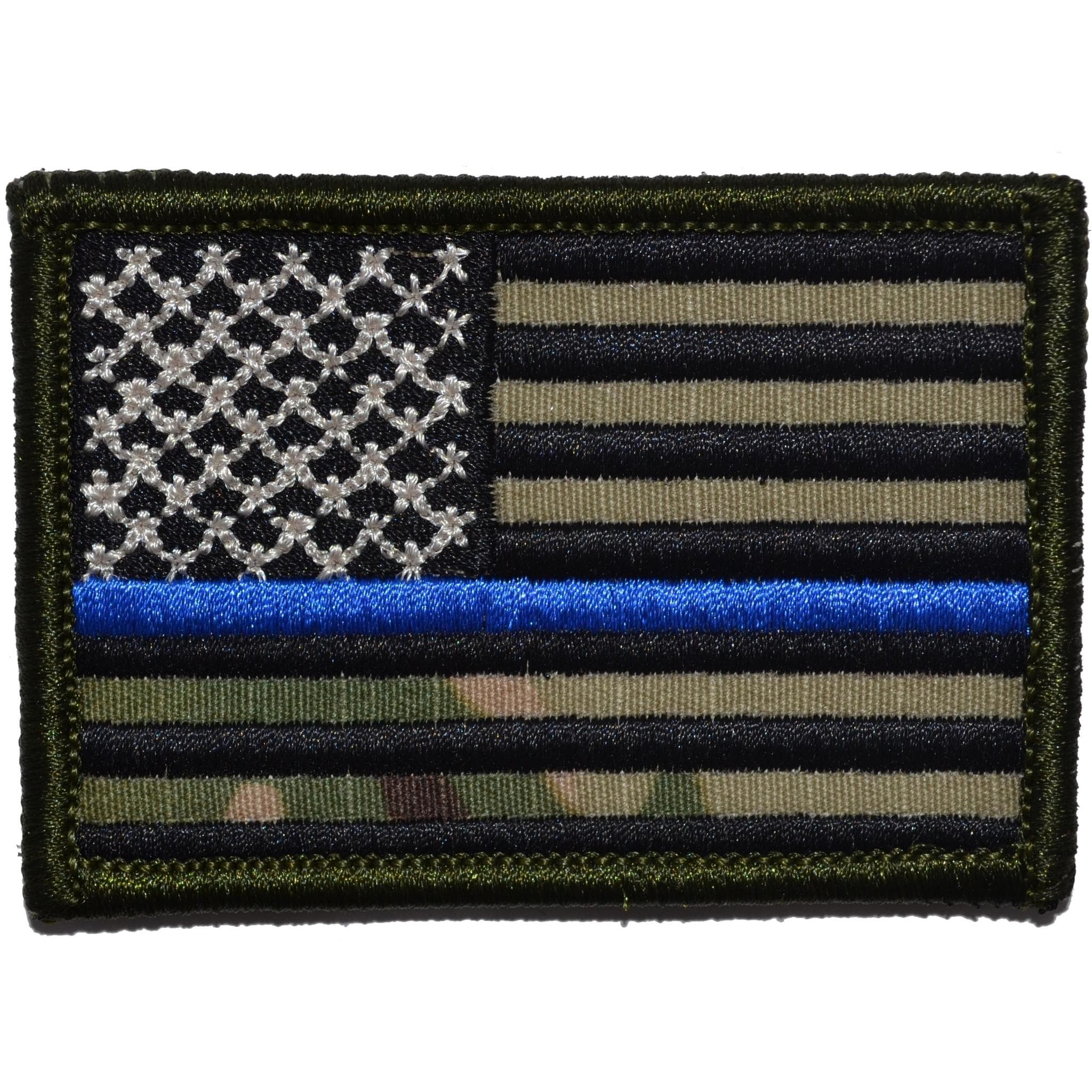 Thin Blue Line US Flag - 2x3 Hat Patch - Image 4