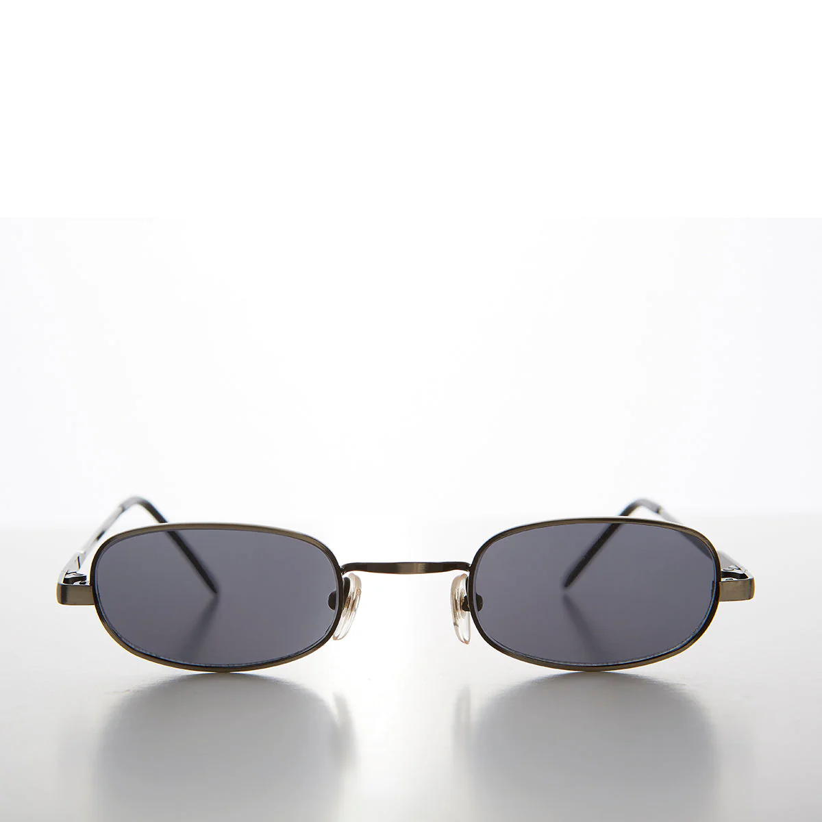 Tiny Half Frame Rectangular 90s Vintage Sunglass - Carson - Image 2