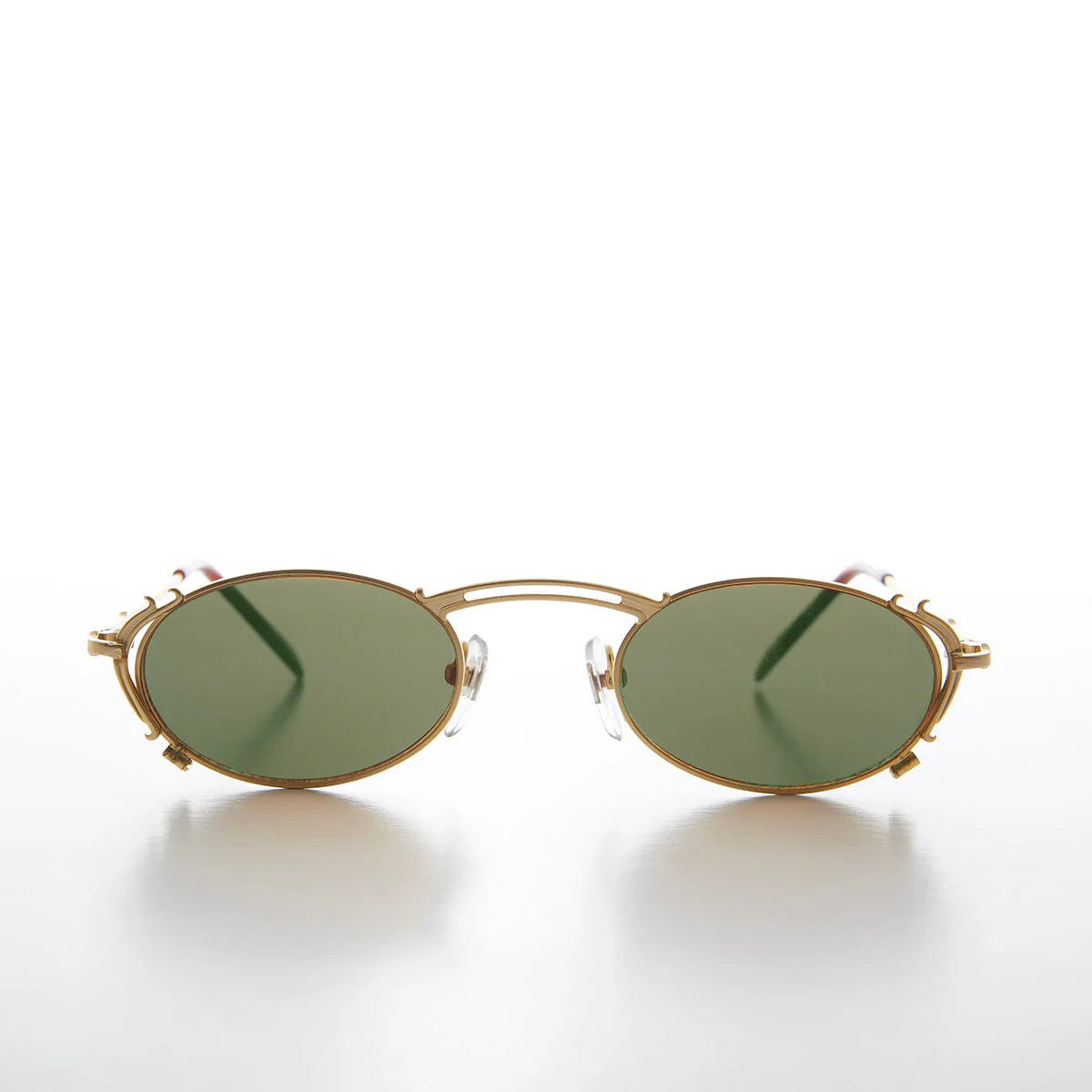 Tiny Oval Intricate Spectacles Vintage Sunglass - Lowell - Image 2