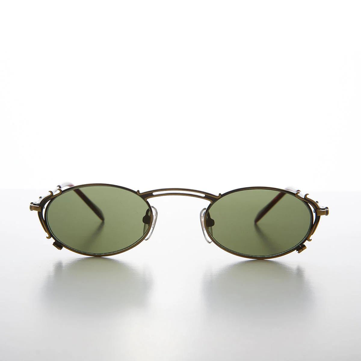 Tiny Oval Intricate Spectacles Vintage Sunglass - Lowell - Image 6