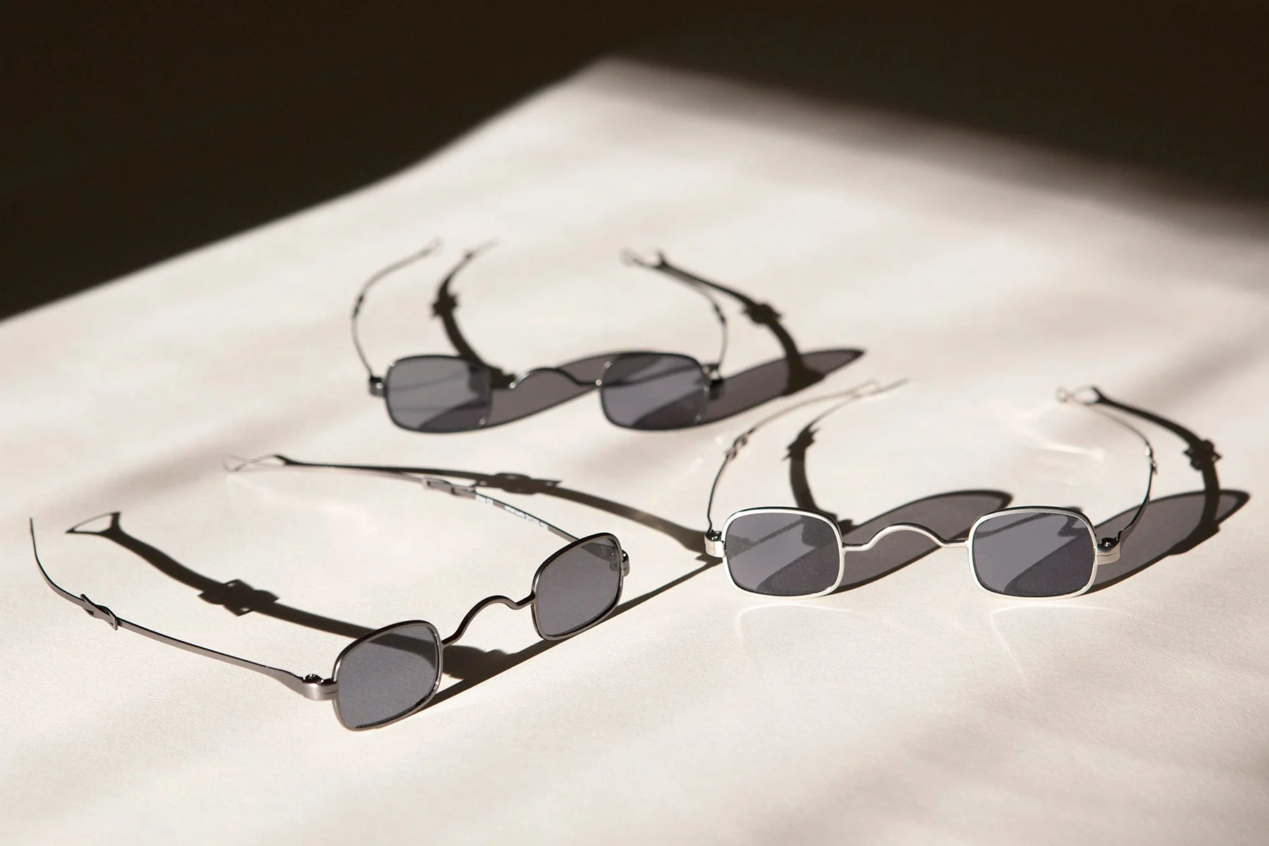 Tiny Rectangular Spectacle Sunglass with Sliding Temples - Kane - Image 11
