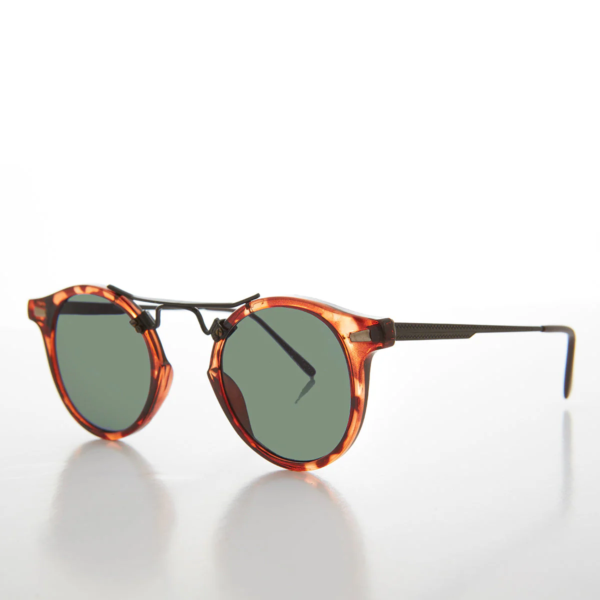 Tortoise Round Aviator Sunglass Lens - Stevie - Image 2
